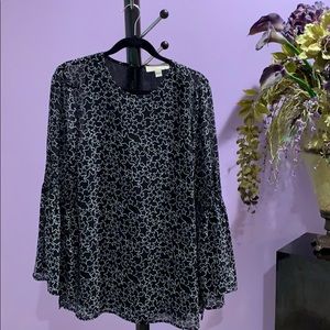 Michael Michael Kors L black and white stars Top